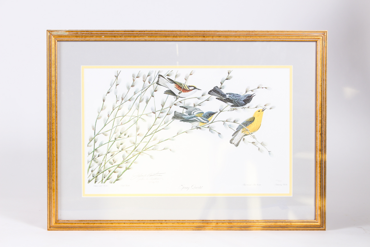 John Ruthven Offset Lithograph "Spring Quartet"
