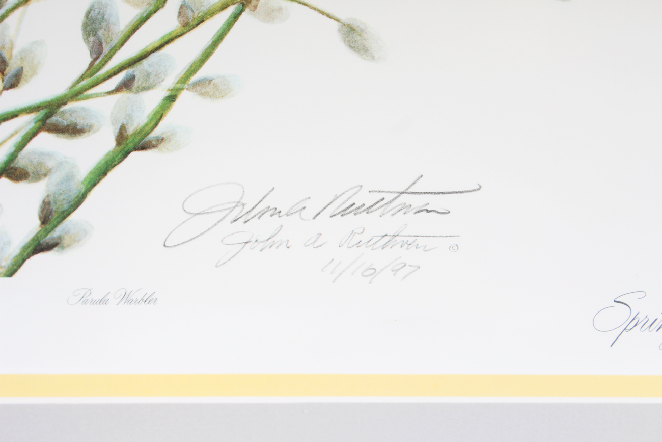 John Ruthven Offset Lithograph "Spring Quartet"