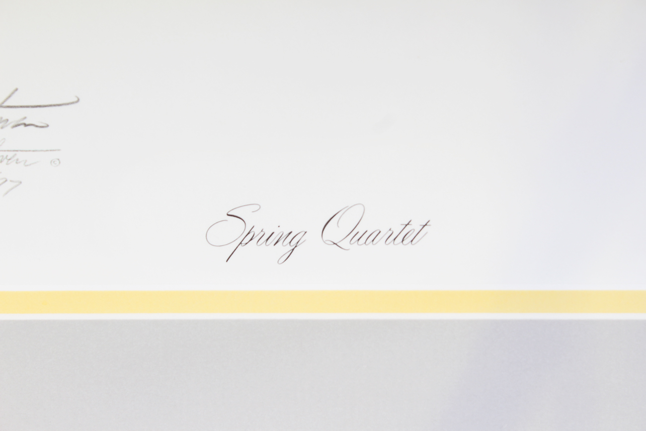 John Ruthven Offset Lithograph "Spring Quartet"