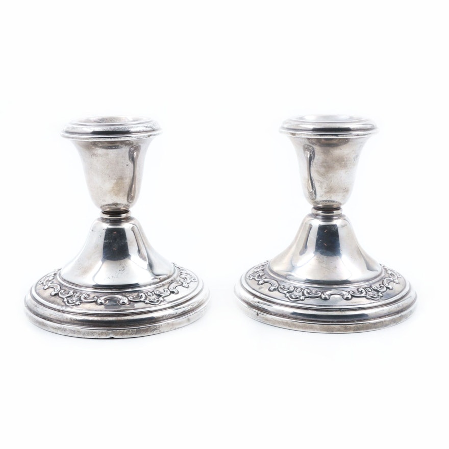 Vintage Gorham "Strasbourg" Weighted Sterling Silver Candleholders