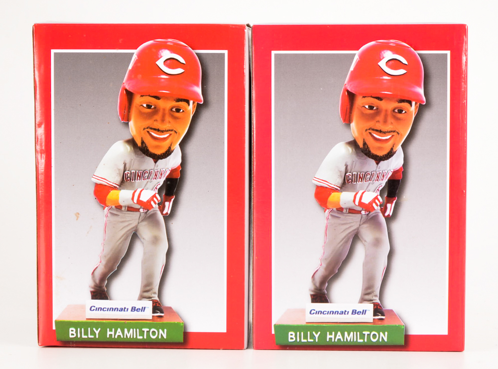 Four Cincinnati Reds Bobblehead Dolls With Boxes