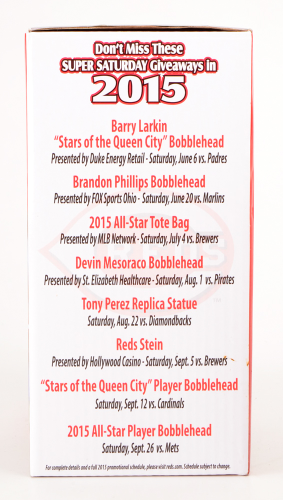 Four Cincinnati Reds Bobblehead Dolls With Boxes