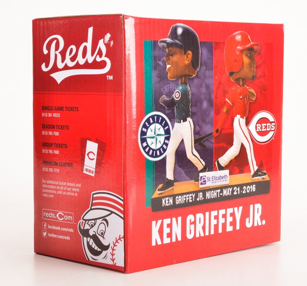 Four Cincinnati Reds Bobblehead Dolls With Boxes