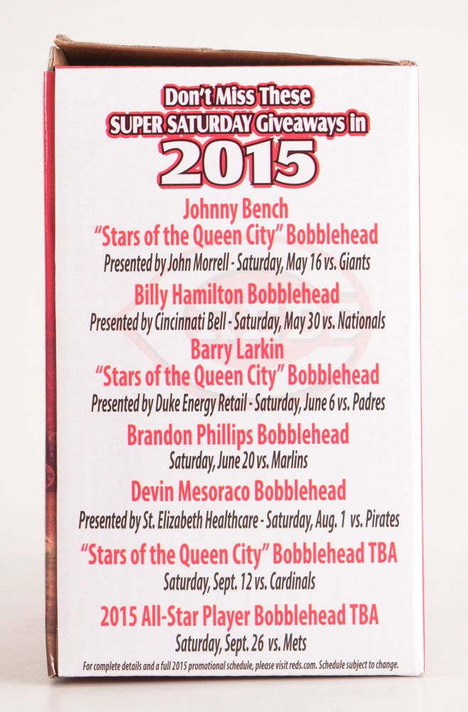 Four Cincinnati Reds Bobblehead Dolls With Boxes