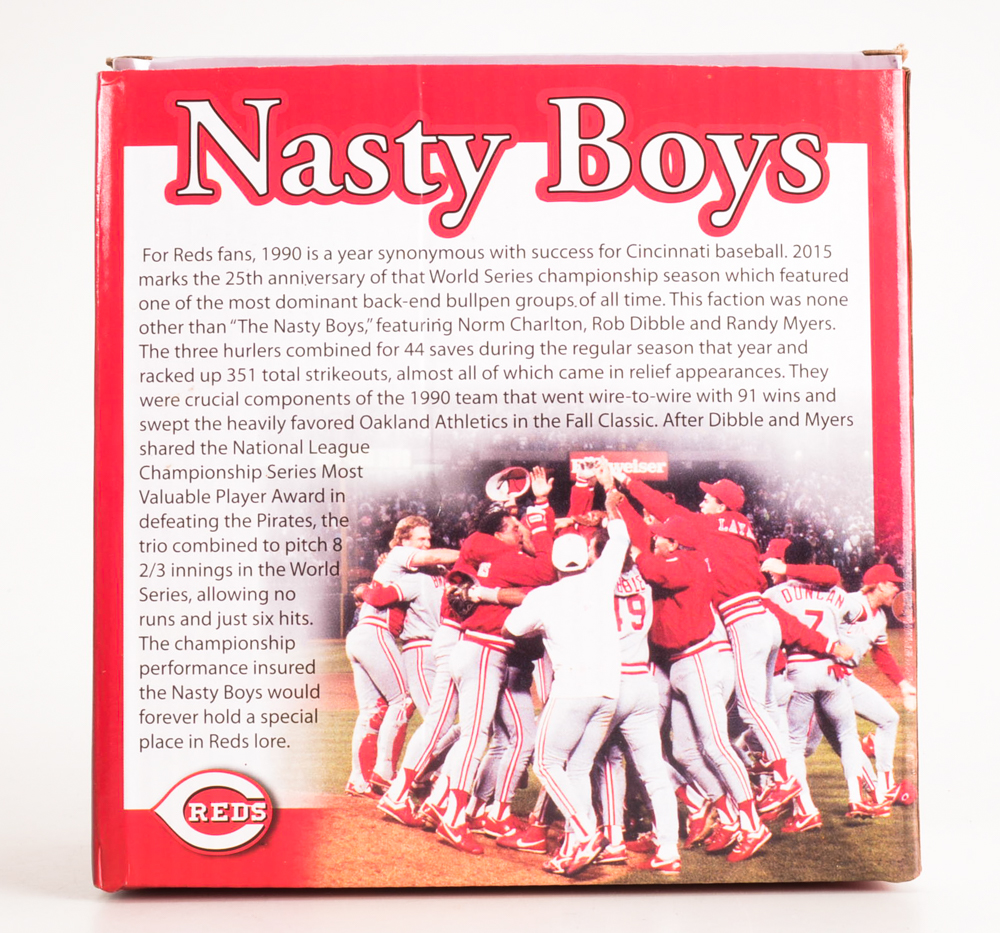 Four Cincinnati Reds Bobblehead Dolls With Boxes