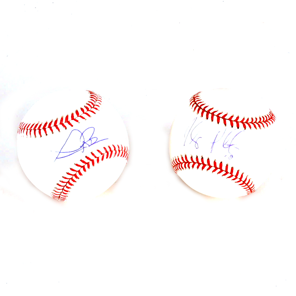 Bauer and Peralta Signed Baseballs  COAs