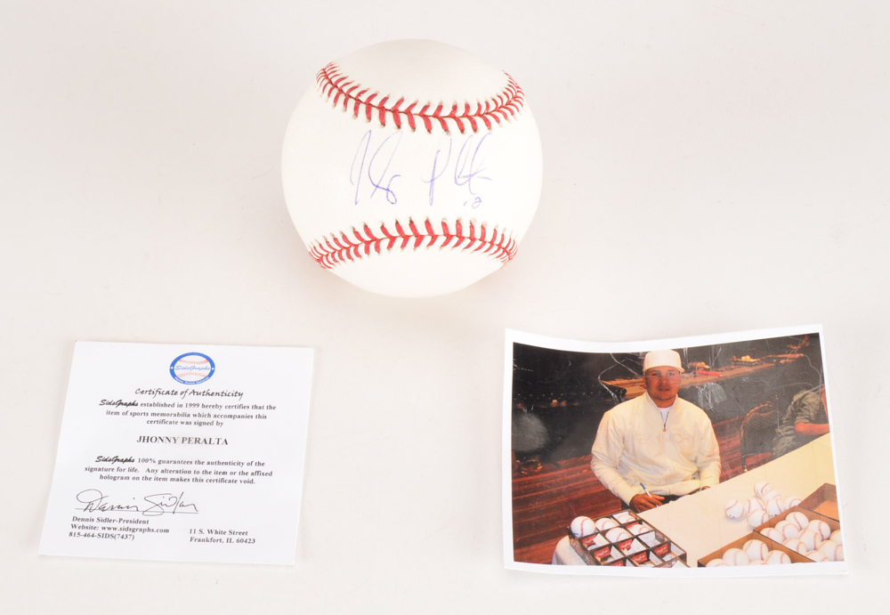 Bauer and Peralta Signed Baseballs  COAs