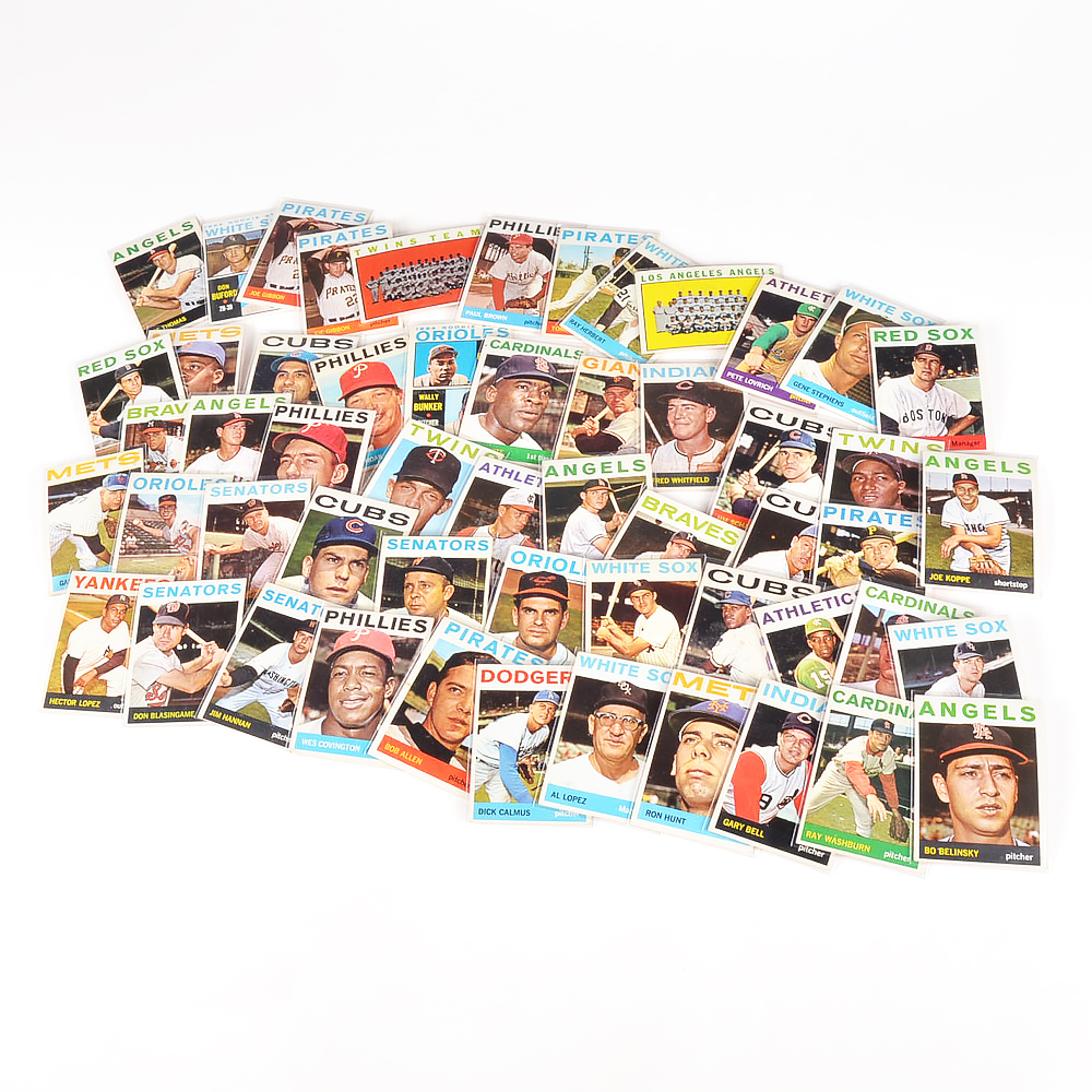 Fifty-Four 1964 Topps Baseball Cards