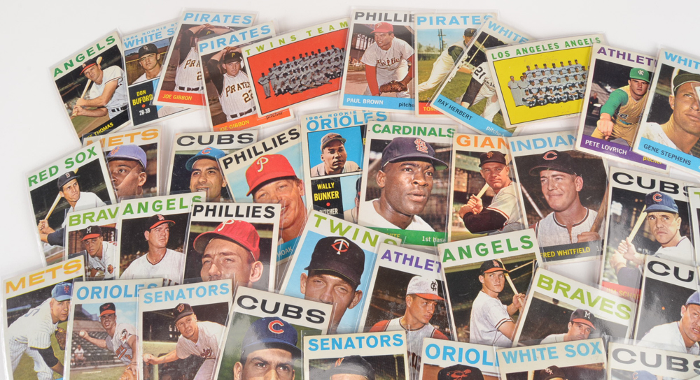Fifty-Four 1964 Topps Baseball Cards