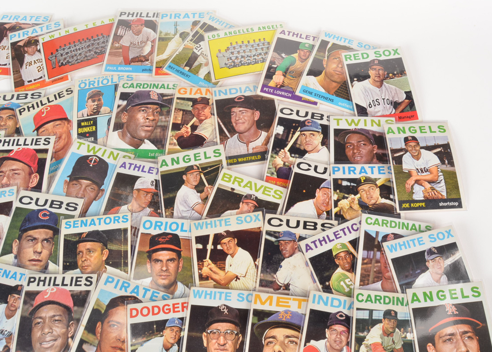 Fifty-Four 1964 Topps Baseball Cards