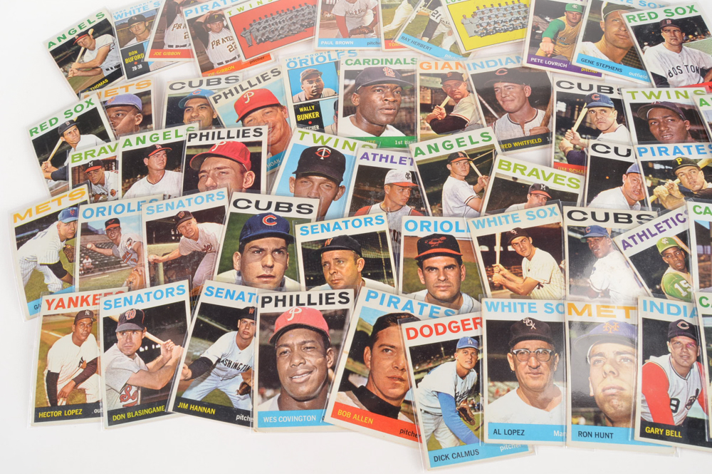 Fifty-Four 1964 Topps Baseball Cards