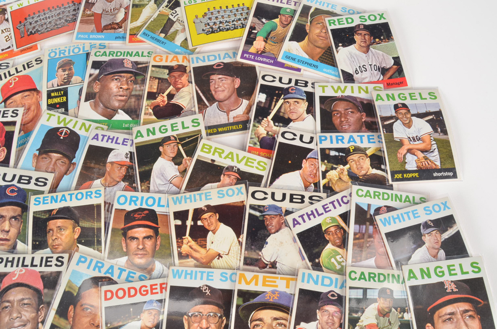 Fifty-Four 1964 Topps Baseball Cards