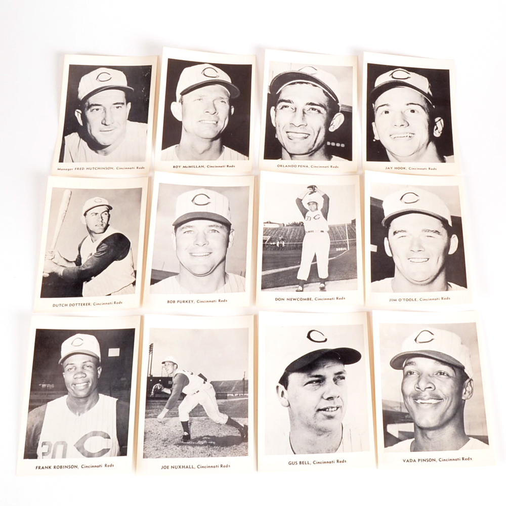 Twelve 1960 Cincinnati Reds Players Photo Prints