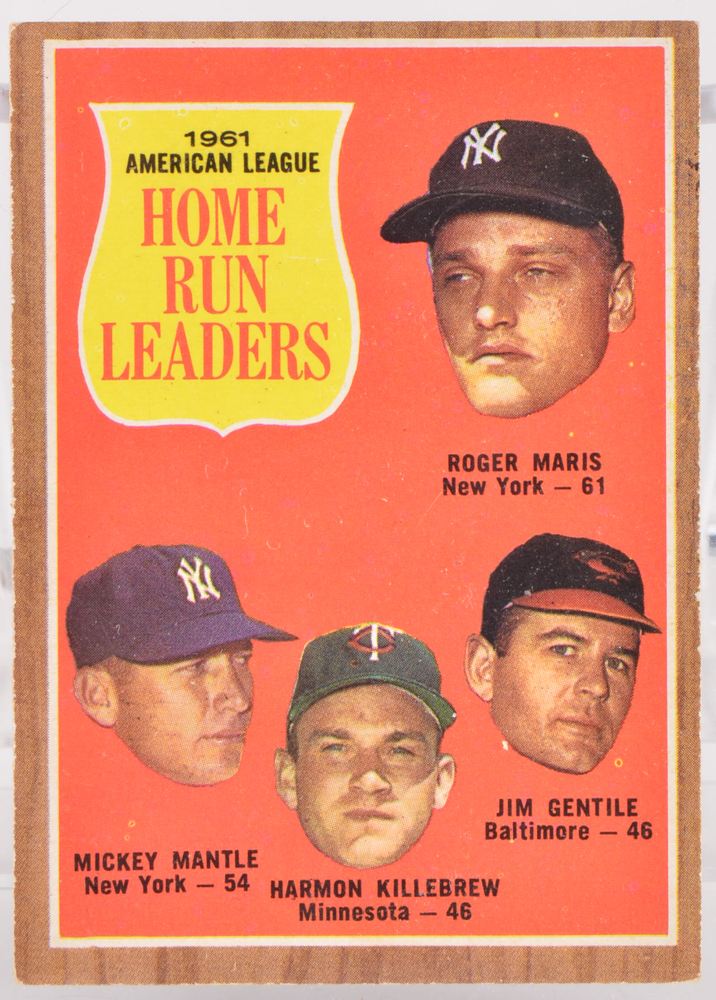 Twenty-Two 1960s Topps Baseball Cards With Mantle/Maris