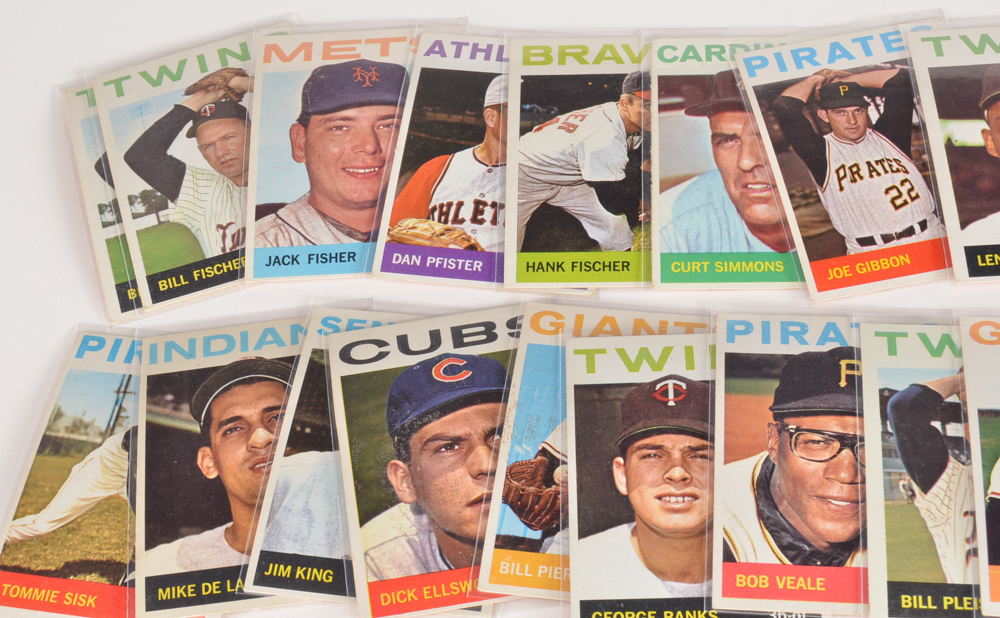 Sixty 1964 Topps Baseball Cards