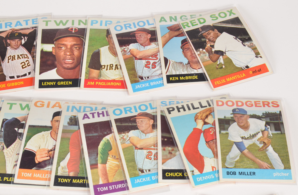 Sixty 1964 Topps Baseball Cards