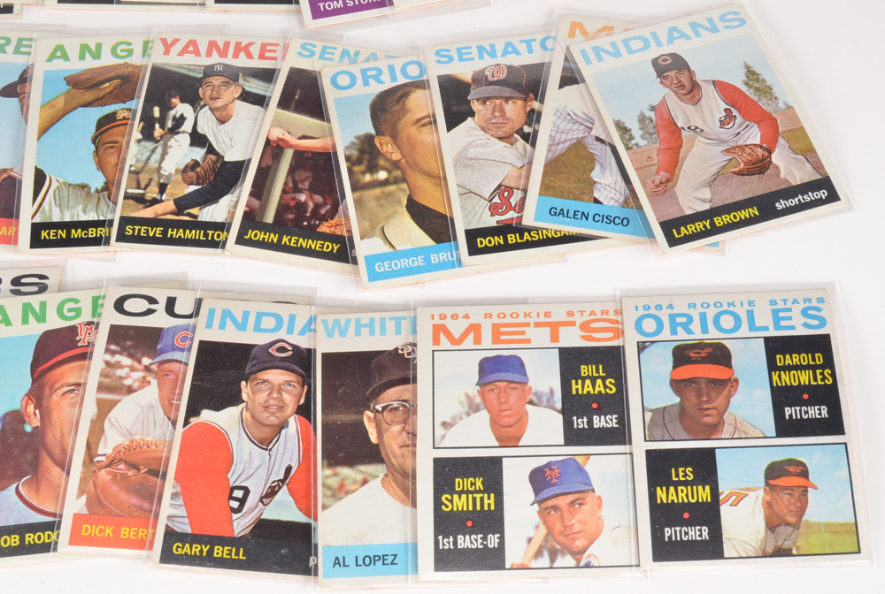 Sixty 1964 Topps Baseball Cards