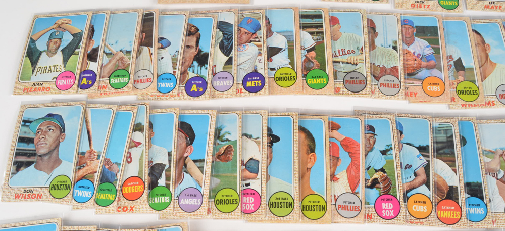 Eighty 1968 Topps Baseball Cards