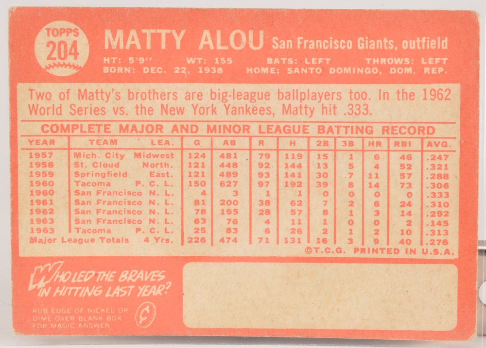 Sixty 1964 Topps Baseball Cards