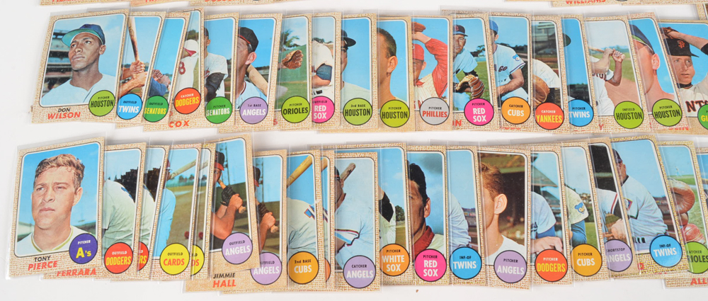 Eighty 1968 Topps Baseball Cards