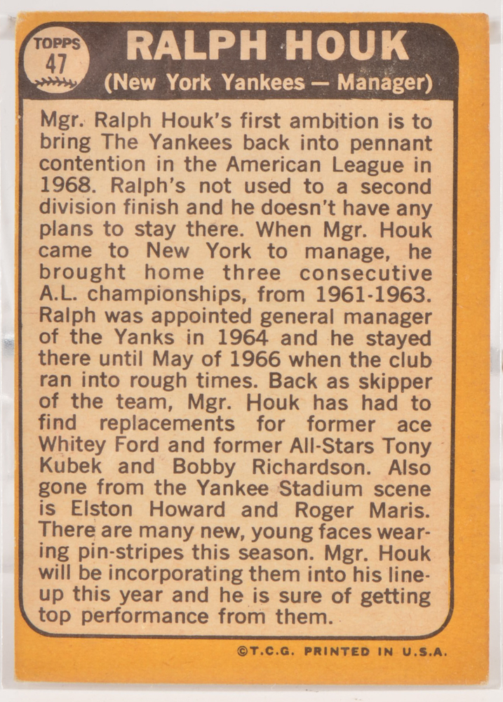 Eighty 1968 Topps Baseball Cards