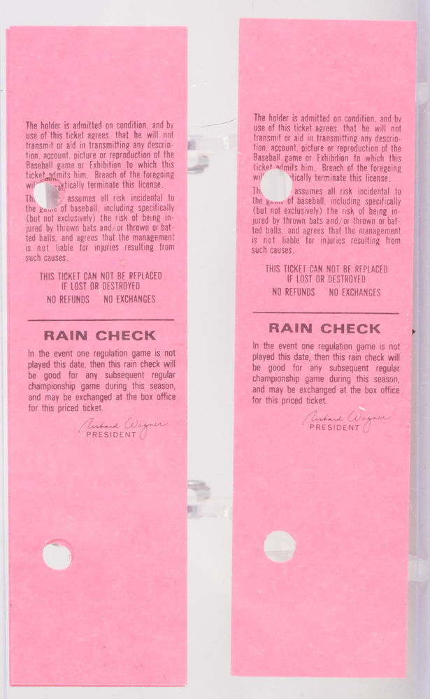 Vintage Reds Tickets/Stubs and J. Robinson First Day Postal Cover