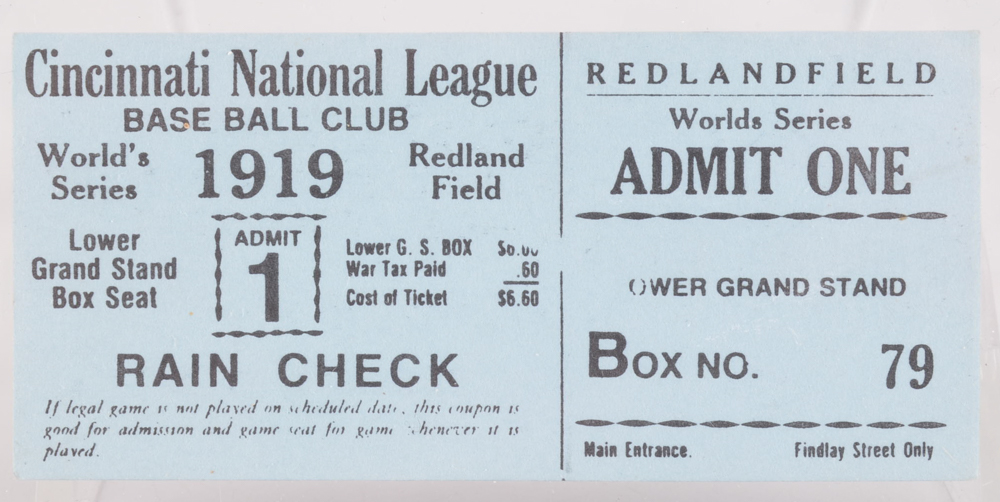 Vintage Reds Tickets/Stubs and J. Robinson First Day Postal Cover
