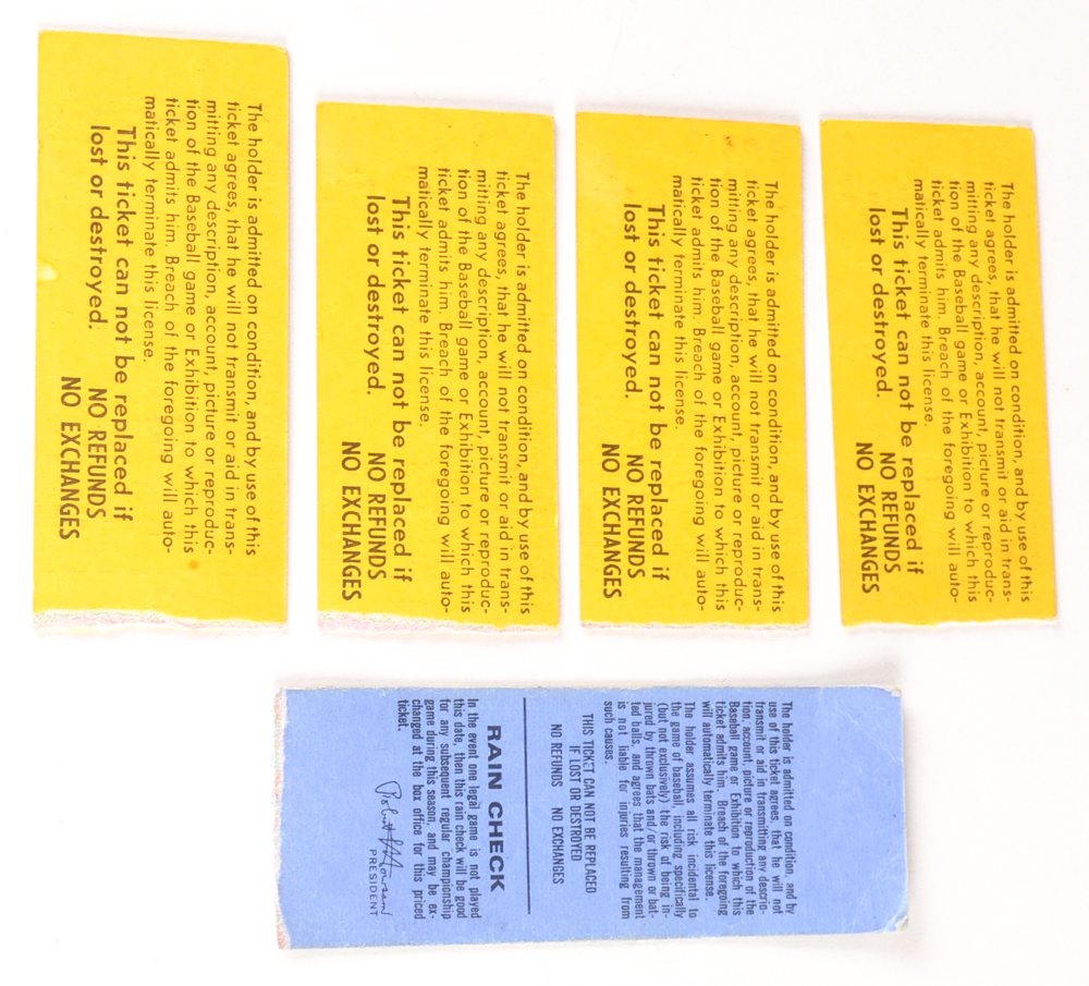 Vintage Reds Tickets/Stubs and J. Robinson First Day Postal Cover