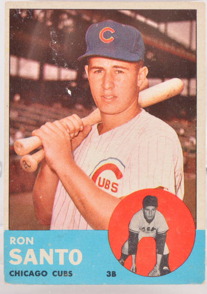1963, 164, and 1965 Ron Santo Topps Baseball Cards