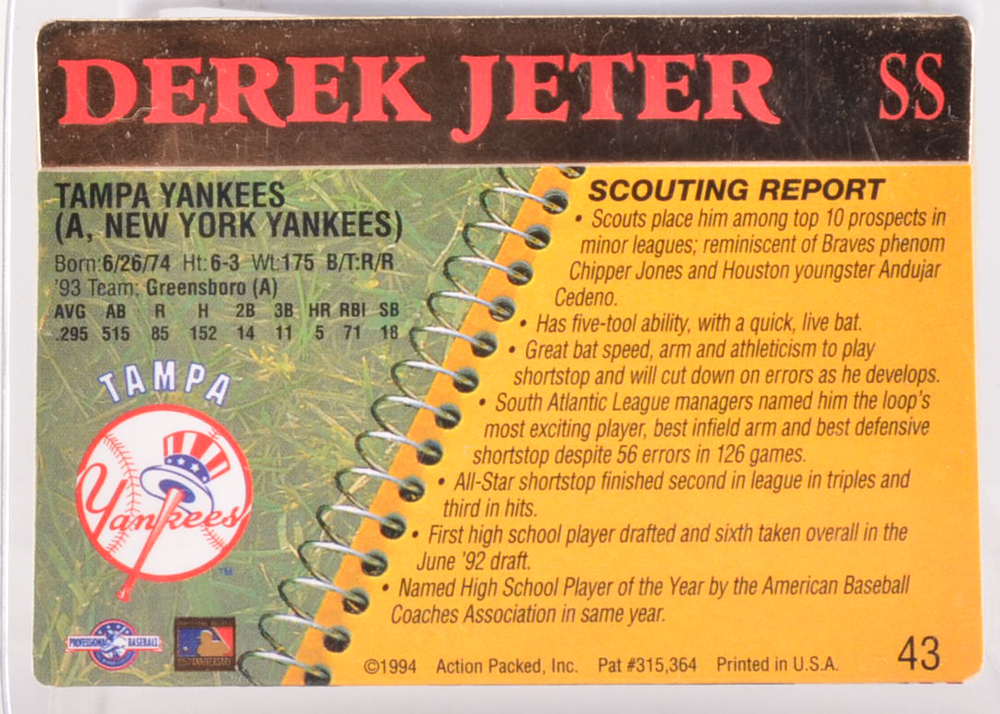 Derek Jeter Rookie/Draft and 2007 Pres. Bush Baseball Cards