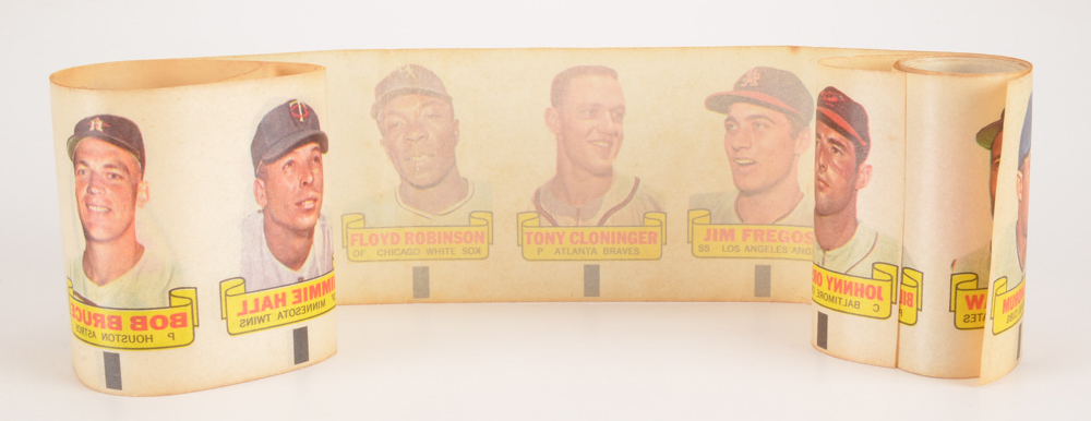 1966 Uncut Topps Rub Off Strip