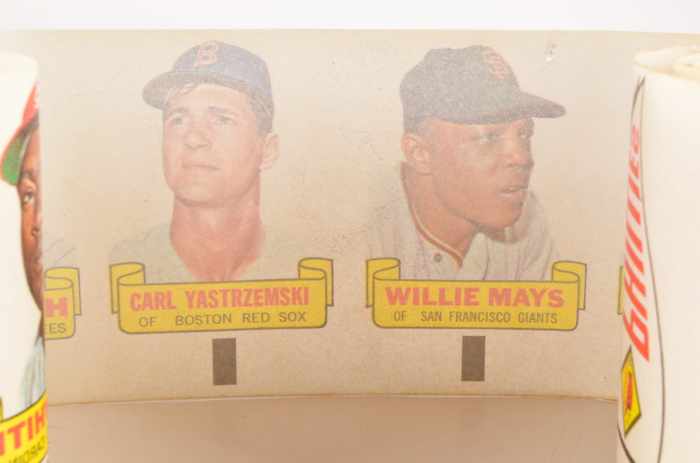 1966 Uncut Topps Rub Off Strip