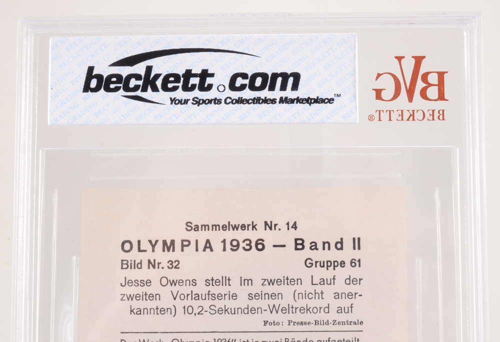 Jesse Owens 1936 Graded Card