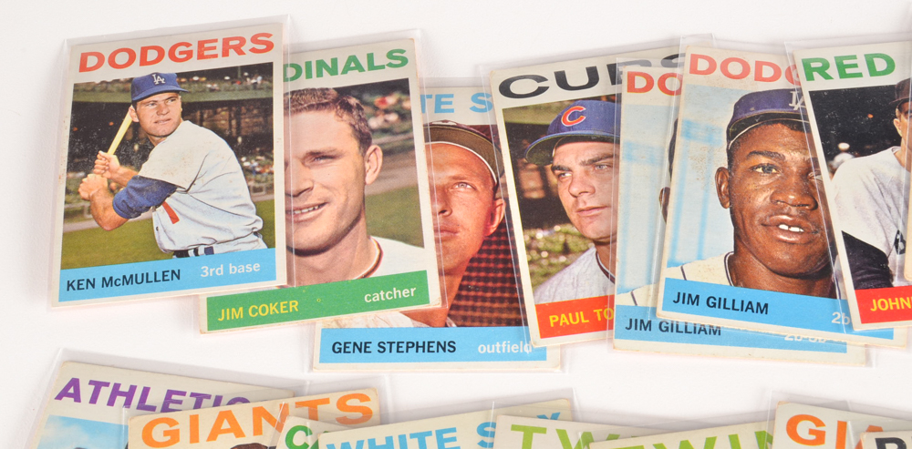 Fifty 1964 Topps Baseball Cards