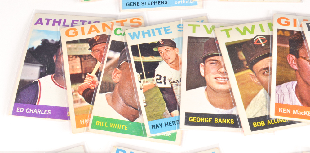 Fifty 1964 Topps Baseball Cards