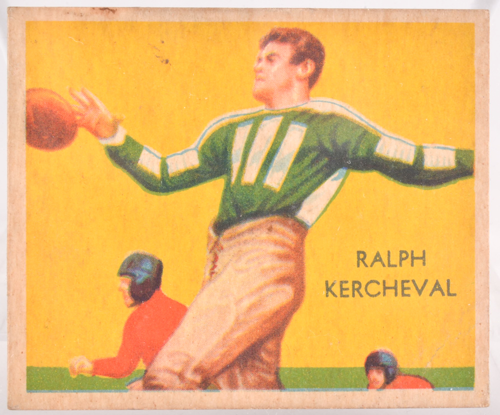 Thirteen Vintage Football Cards