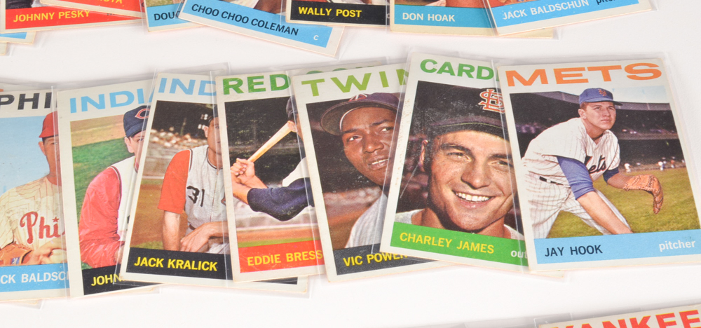 Fifty 1964 Topps Baseball Cards