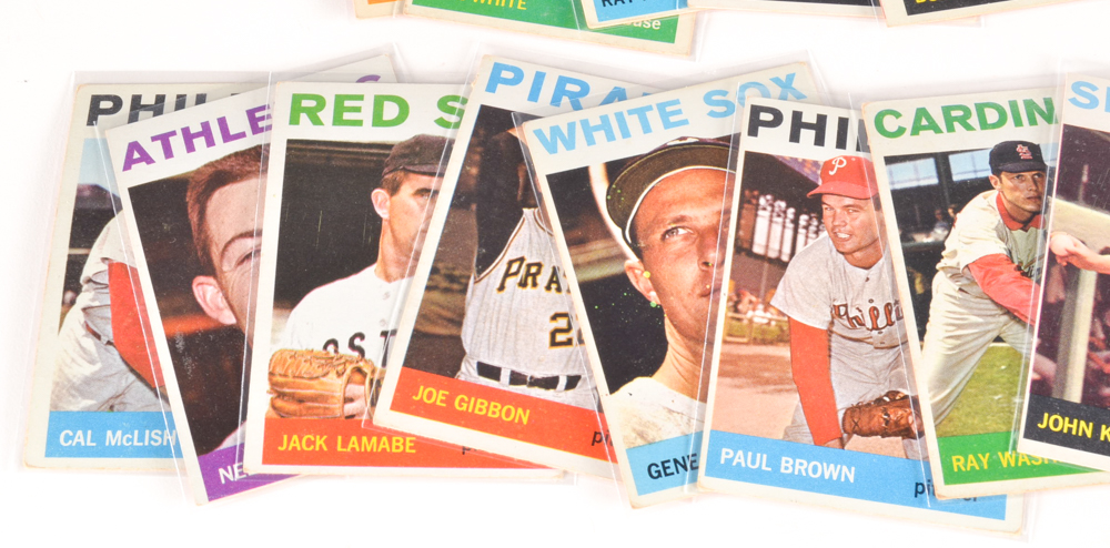 Fifty 1964 Topps Baseball Cards