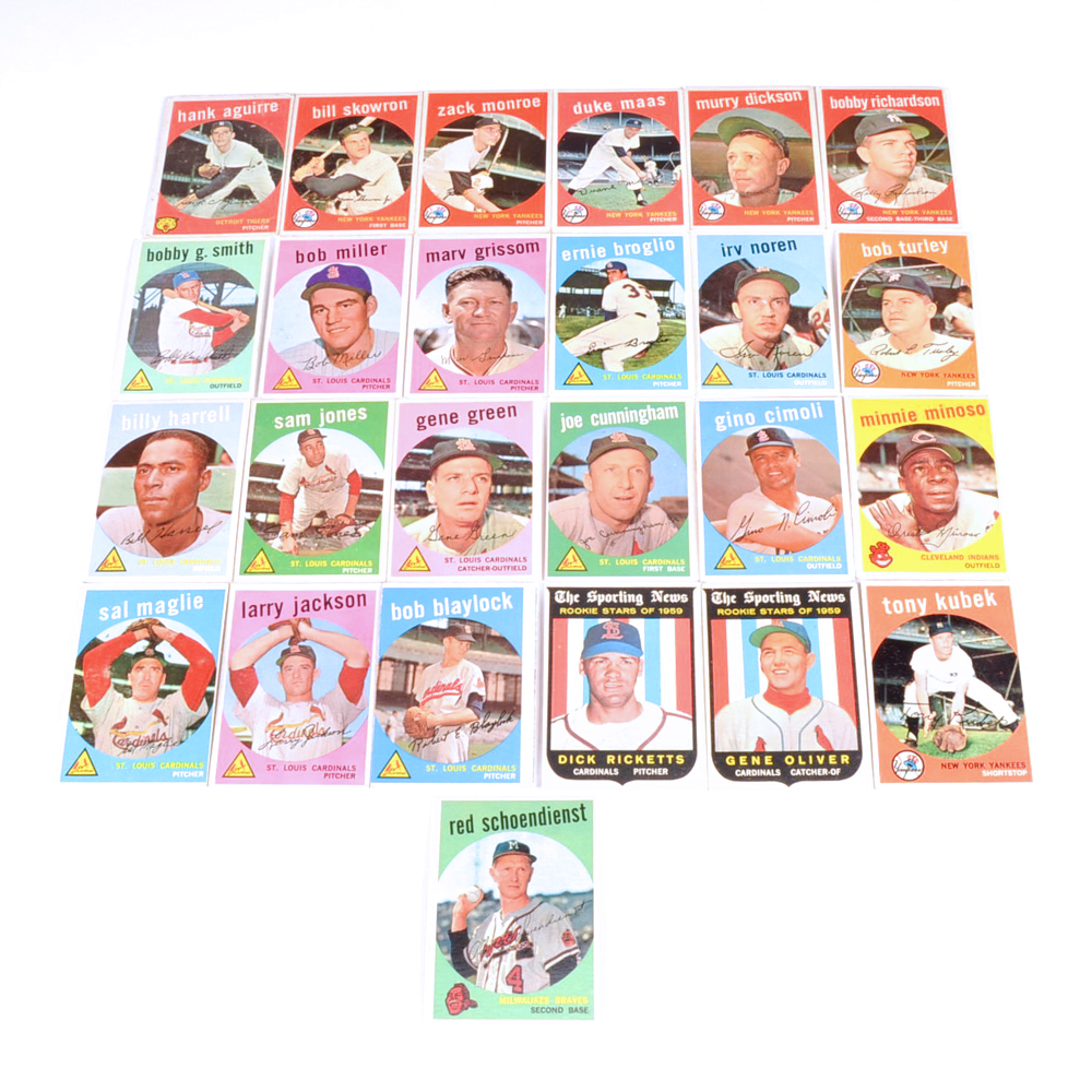Twenty-Five 1959 Topps Baseball Cards