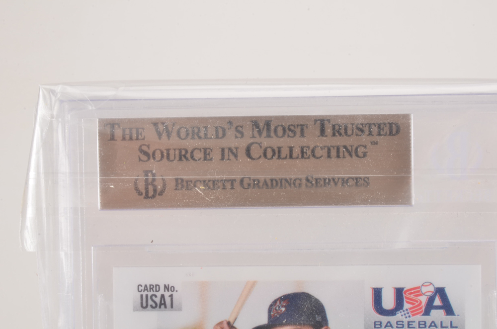 2012 Mike Trout Panini Prism Team USA 9.5 and SI Rookie Cards