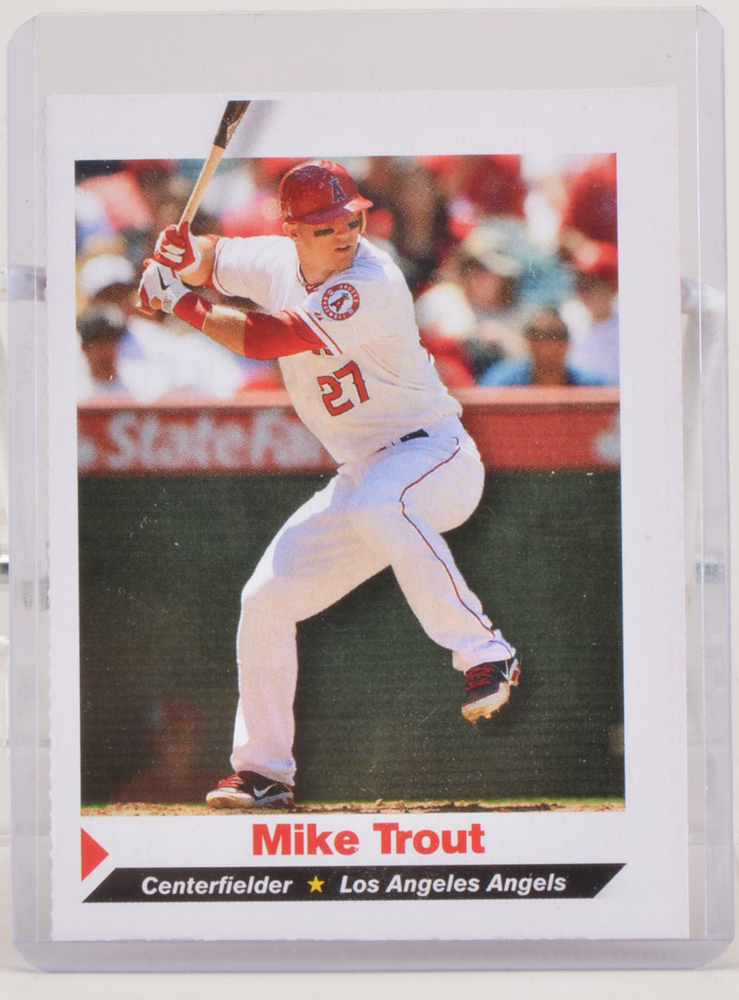 2012 Mike Trout Panini Prism Team USA 9.5 and SI Rookie Cards