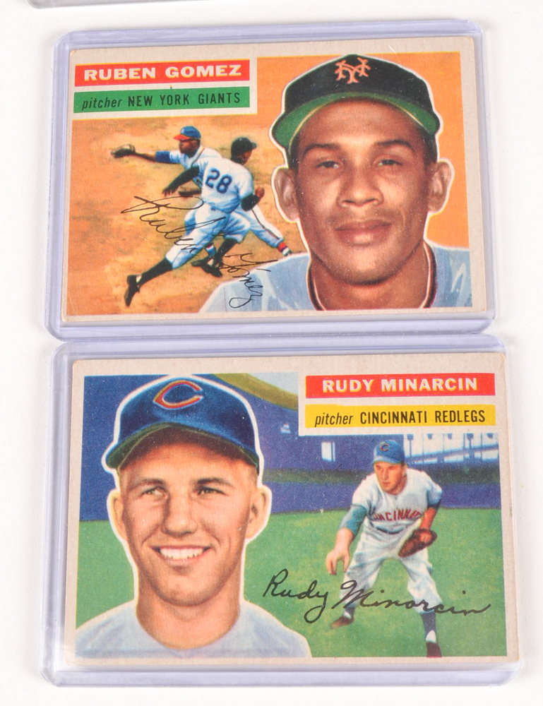 PRIORITY-Fifteen 1956 and 1957 Topps Baseball Cards