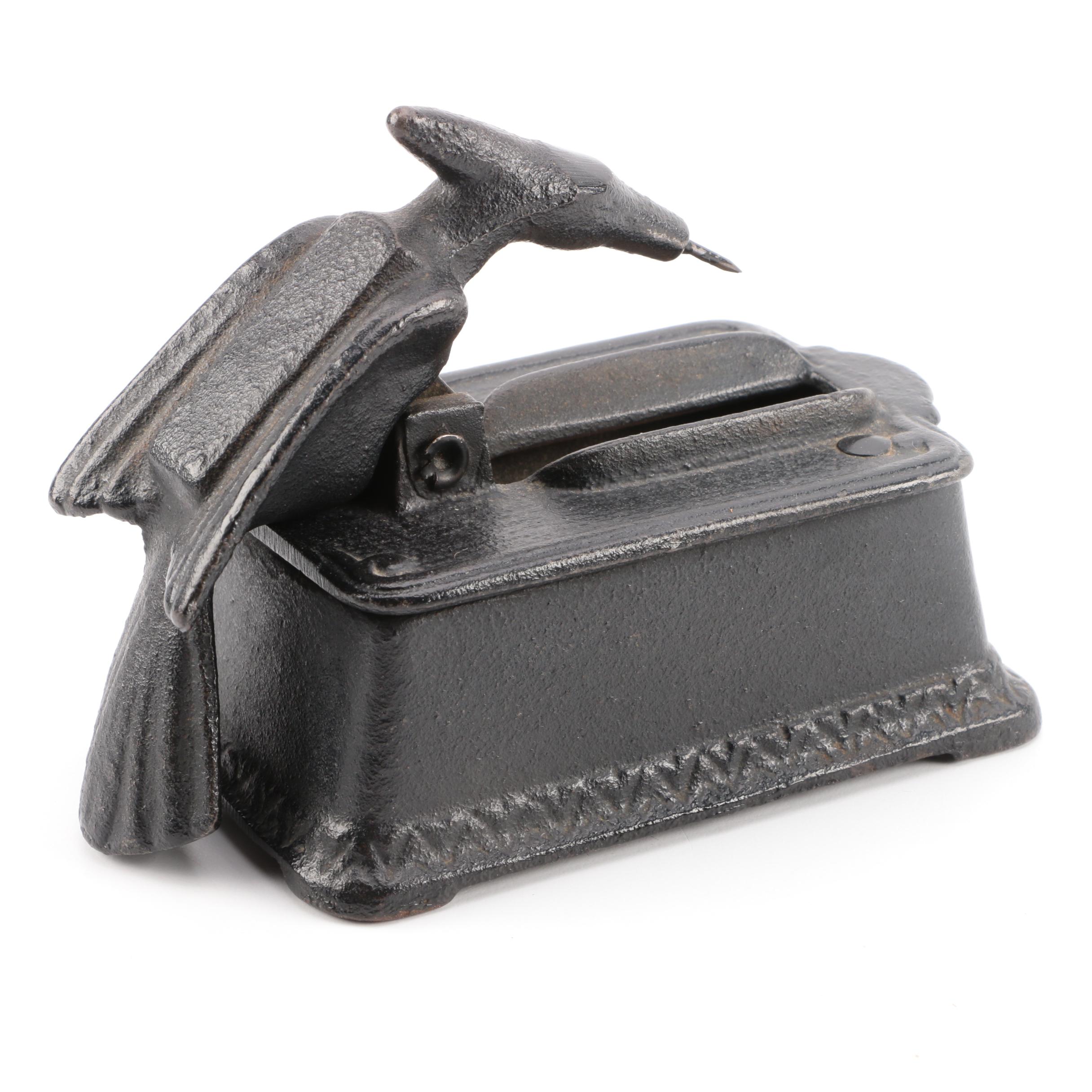 Cast Iron Woodpecker Toothpick Dispenser