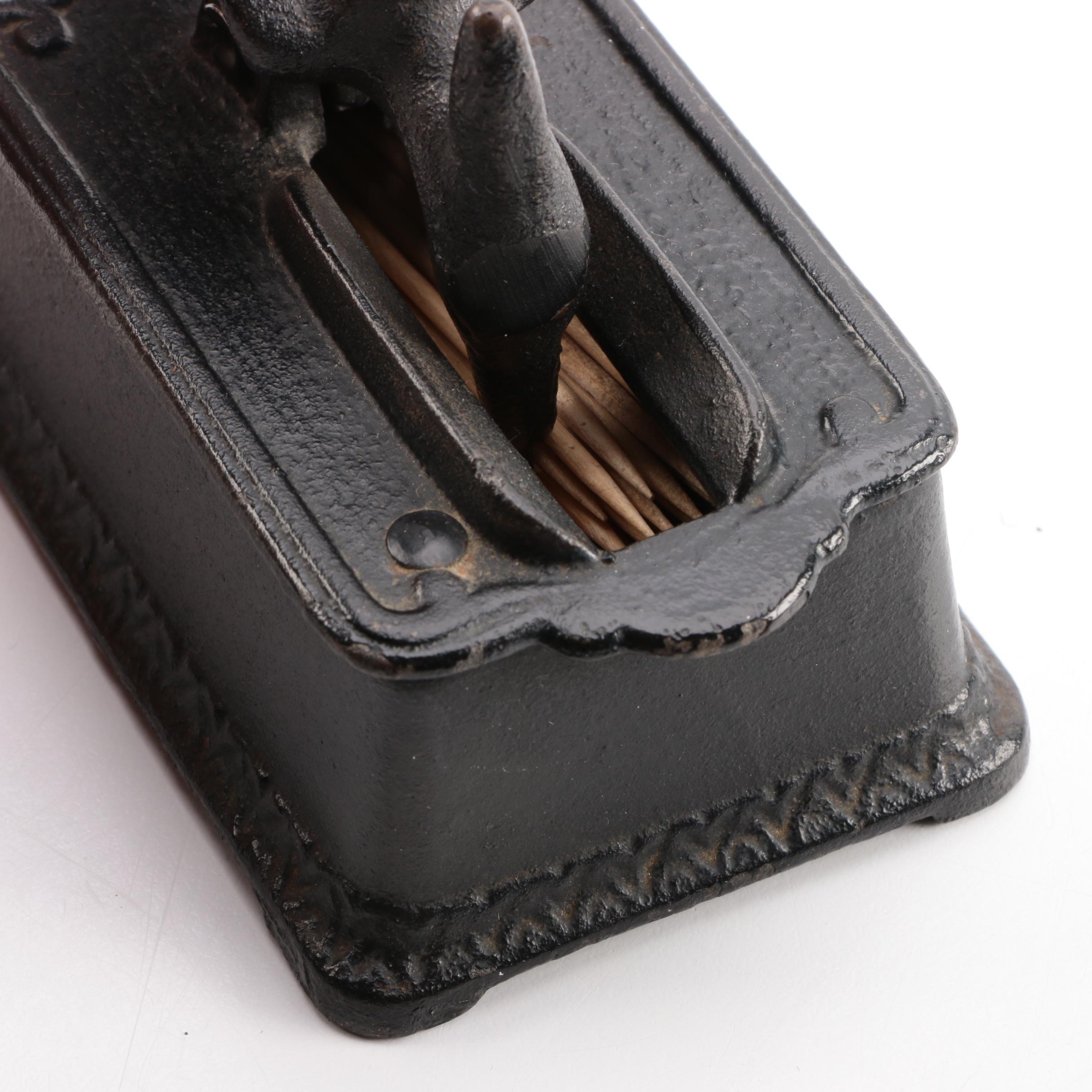 Cast Iron Woodpecker Toothpick Dispenser
