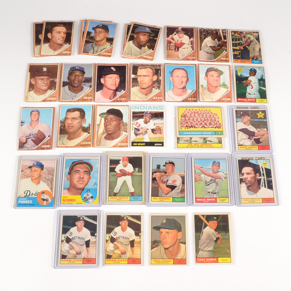 Thirty-Three 1961-1964 Topps Baseball Cards
