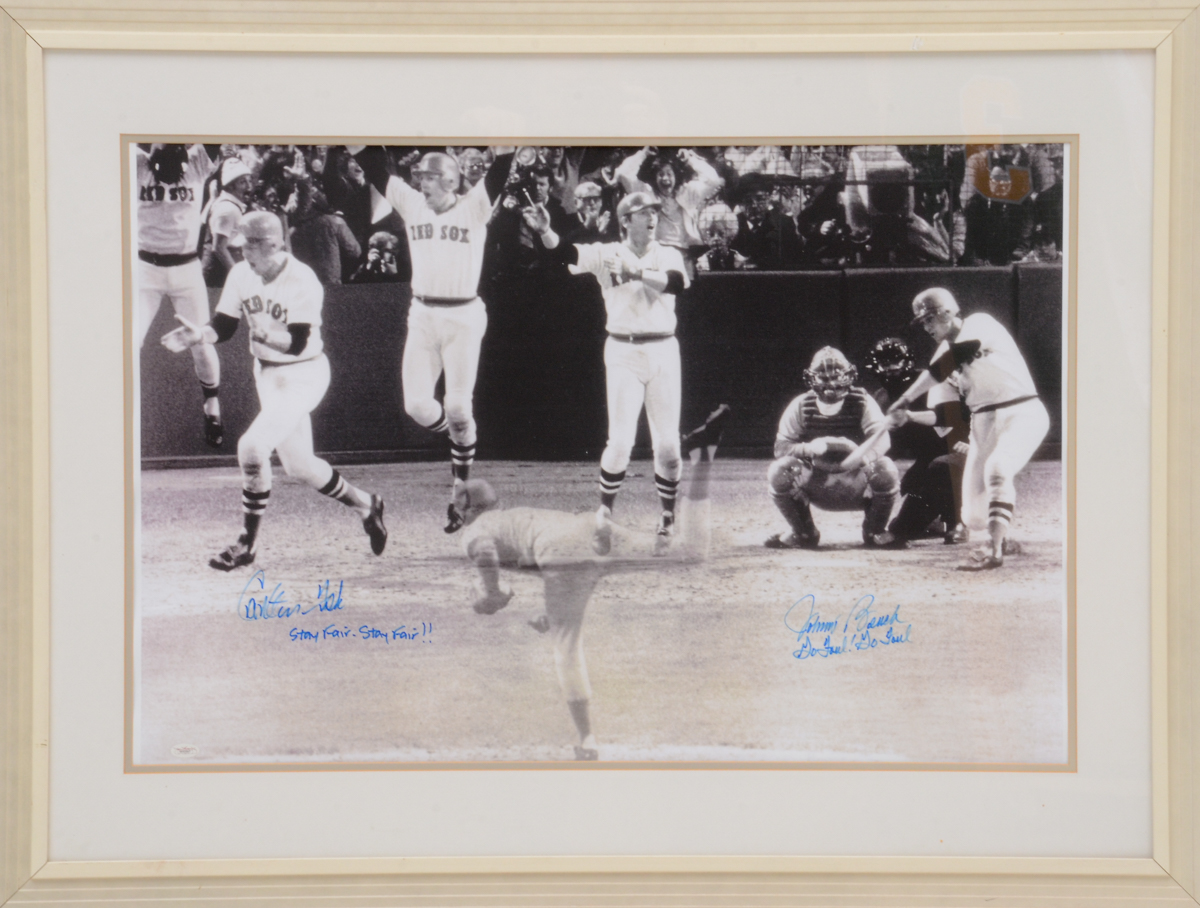 Bench and Fisk Signed and Inscribed Photo  COA