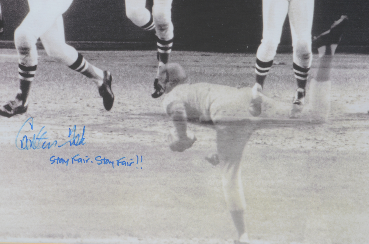 Bench and Fisk Signed and Inscribed Photo  COA