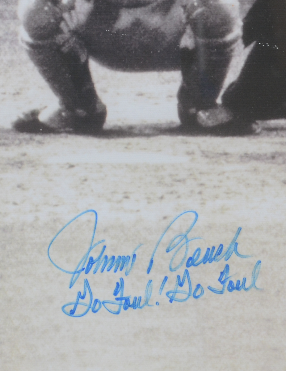 Bench and Fisk Signed and Inscribed Photo  COA