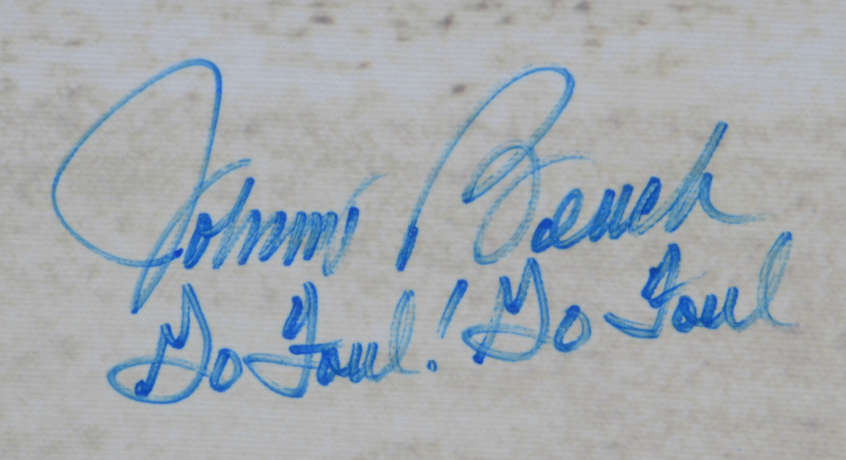 Bench and Fisk Signed and Inscribed Photo  COA