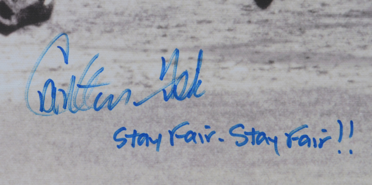 Bench and Fisk Signed and Inscribed Photo  COA